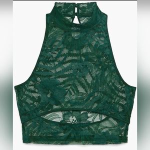 COPY - Lace Keyhole Crop Top (Plus size)